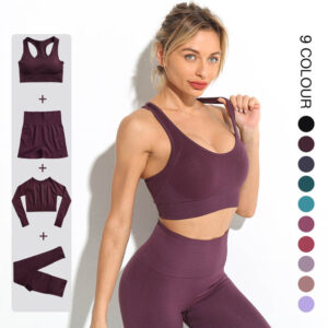 sportswear yoga set Tights top for seamless Sport - Image 3